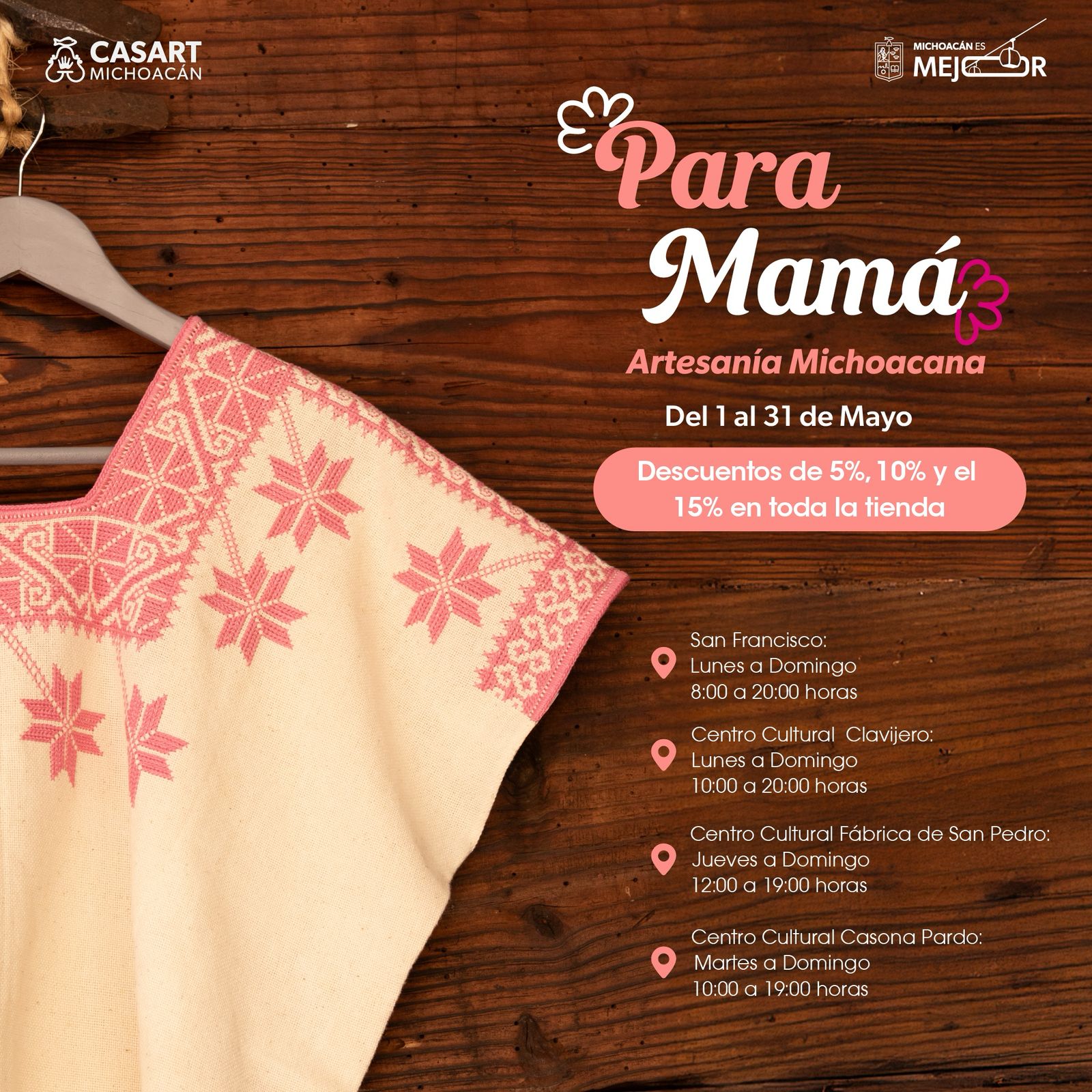 Para festejar a Mamá, tiendas Casart tienen rebajas de hasta el 15%