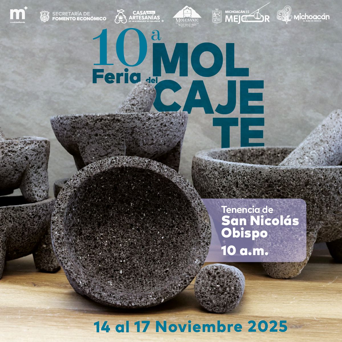 Aprovecha el fin de semana largo y visita la Feria del Molcajete: Casart