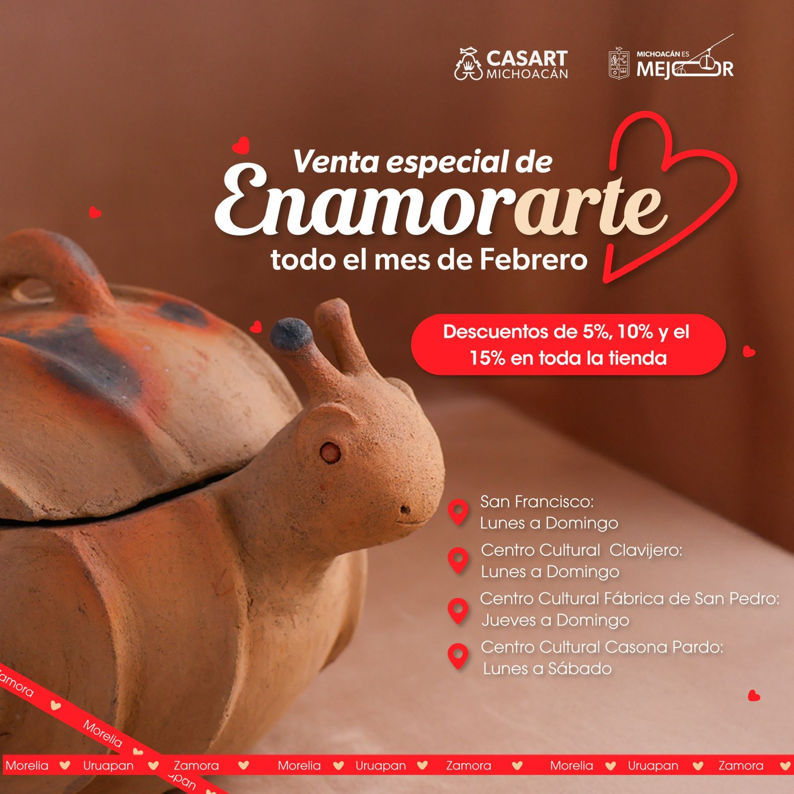 Celebra el mes del amor aprovechando los descuentos de la Casa de las Artesanías